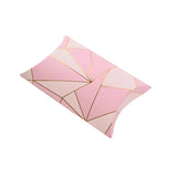 10pcs Pink Geometric Print Pillow Paper Box DIY Jewelry Gift Packing