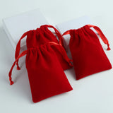 10pcs Pink Velvet Drawstring Jewelry Bag Rings Tarots Storage Organizer