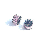 10pcs Pink Zirconia Wheel Spacer Beads for Jewelry Making