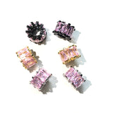 10pcs Pink Zirconia Wheel Spacer Beads for Jewelry Making