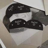 10pcs Plastic Necklace Back Cards 6*8cm Semi-circular Jewelry Display Packaging