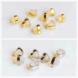 10pcs Clear Plastic Heart Earring Back Stoppers Jewelry Findings