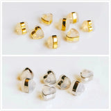 10pcs Clear Plastic Heart Earring Back Stoppers Jewelry Findings