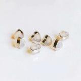 10pcs Clear Plastic Heart Earring Back Stoppers Jewelry Findings