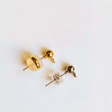 10pcs Plastic K Plated Round Hole Clear Earring Back Ear Studs Stoppers