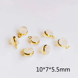 10pcs Plastic K Plated Round Hole Clear Earring Back Ear Studs Stoppers