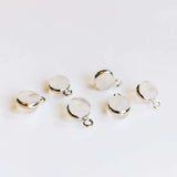 10pcs Plastic K Plated Round Hole Clear Earring Back Ear Studs Stoppers