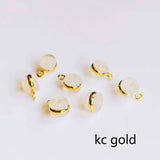 10pcs Plastic K Plated Round Hole Clear Earring Back Ear Studs Stoppers