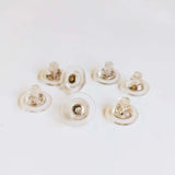 10pcs Plastic Round Clear Earring Back Stud Stoppers