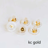 10pcs Plastic Round Clear Earring Back Stud Stoppers