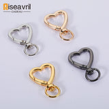 10pcs Heart Shape Metal Spring Clasp Hooks - DIY Keychain Jewelry Making