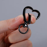 10pcs Heart Shape Metal Spring Clasp Hooks - DIY Keychain Jewelry Making