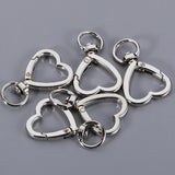 10pcs Heart Shape Metal Spring Clasp Hooks - DIY Keychain Jewelry Making