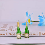 10pcs Prosecco Resin Bottle Charms for Earring DIY Jewelry