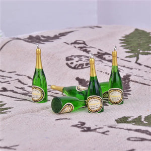 10pcs Prosecco Resin Champagne Bottle Charms for Earring DIY