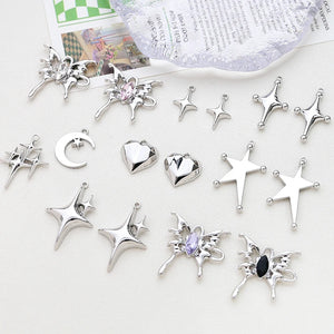 10pcs Punk Alloy Pendants for DIY Jewelry