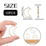 10pcs Alloy Open Back Bezel Pendants DIY Resin Jewelry Hollow Multiple Pattern