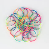 10pcs Rainbow Braided Cord Friendship Bracelets Adjustable Cuff Wristband
