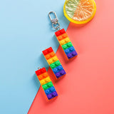 10pcs Rainbow Block Toy Brick Resin Charms Pendant DIY Jewelry Accessories