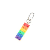 10pcs Rainbow Block Toy Brick Resin Charms Pendant DIY Jewelry Accessories