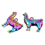 10pcs Rainbow Alpaca Pendant Charms for Necklace DIY Jewelry