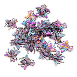 10pcs Rainbow Bee Pendant Charms for DIY Jewelry Xmas Gift