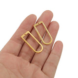 10pcs Raw Brass 13X30mm Hollow Arch Charms Jewelry Making Earrings Pendants
