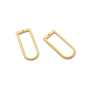 10pcs Raw Brass 13X30mm Hollow Arch Charms Jewelry Making Earrings Pendants