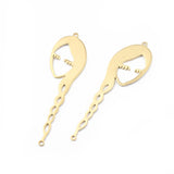 10pcs Raw Brass Abstract Face Hair Charms for Earrings DIY Jewelry