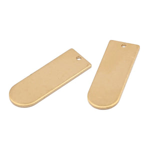10pcs Raw Brass Blank Stamping Men Charms Pendant Disc Dog Tags