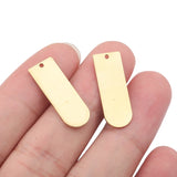 10pcs Raw Brass Blank Stamping Men Charms Pendant Disc Dog Tags