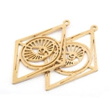10pcs Raw Brass Celestial Moon Sun Evil Eye Charms Pendants DIY Jewelry Making