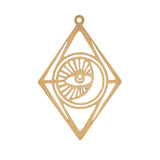 10pcs Raw Brass Celestial Moon Sun Evil Eye Charms Pendants DIY Jewelry Making
