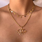 10pcs Raw Brass Eye Charms Findings Pendants Diy For Necklace Bracelet
