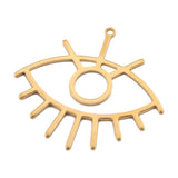 10pcs Raw Brass Eye Charms Findings Pendants Diy For Necklace Bracelet