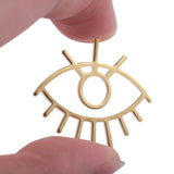 10pcs Raw Brass Eye Charms Findings Pendants Diy For Necklace Bracelet