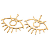 10pcs Raw Brass Eye Charms Findings Pendants Diy For Necklace Bracelet