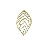 10pcs Raw Brass Frosting Hollow Leaf Charms Pendant Earrings Jewelry Making