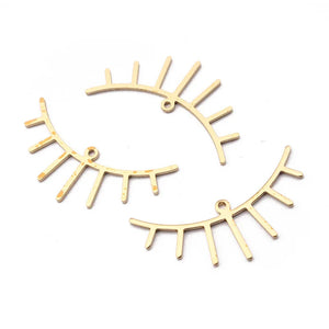 10pcs Raw Brass Eye Charms Pendant for DIY Jewelry Making
