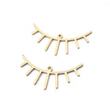 10pcs Raw Brass Eye Charms Pendant for DIY Jewelry Making
