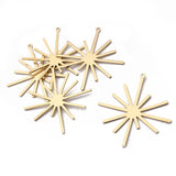 10pcs Raw Brass Sun Flower Charms Pendant DIY Jewelry Making
