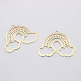 10pcs Brass Rainbow Charms for Earrings DIY Jewelry Making