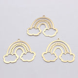 10pcs Brass Rainbow Charms for Earrings DIY Jewelry Making