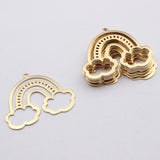 10pcs Brass Rainbow Charms for Earrings DIY Jewelry Making