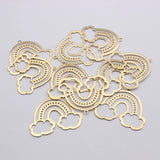 10pcs Brass Rainbow Charms for Earrings DIY Jewelry Making