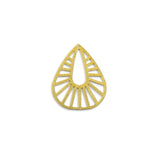 10pcs Raw Brass Teardrop Earrings Charms Pendant Diy Jewelry Making