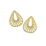 10pcs Raw Brass Teardrop Earrings Charms Pendant Diy Jewelry Making