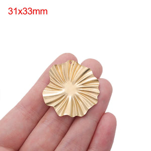10pcs Raw Brass Leaf Charms for Statement Drop Earrings