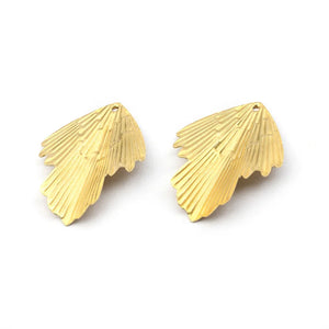 10pcs Raw Brass Leaf Charms Earrings Findings DIY Pendant Jewelry