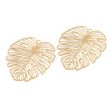 10pcs Raw Brass Monstera Plant Leaf Charms for DIY Jewelry Making